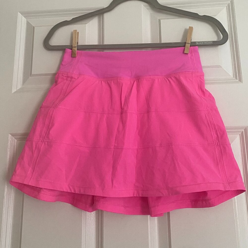 Pink Lululemon Pace Rival Skirt